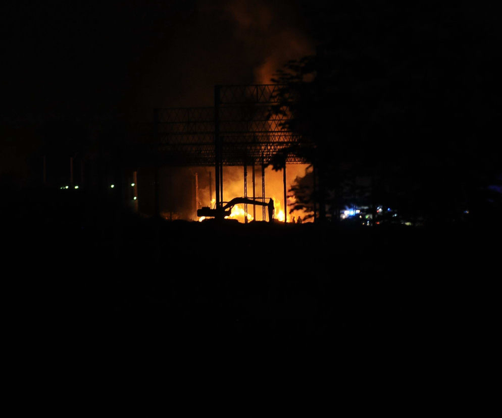 Nocny pożar przy ulicy Kolejowej