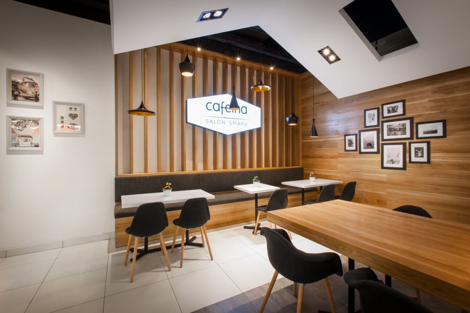 Wnętrze kawiarni Cafeina projektu Mode:lina