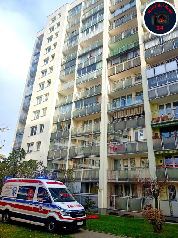 Makabra na Ursynowie. Mężczyzna wyleciał z 11 piętra 