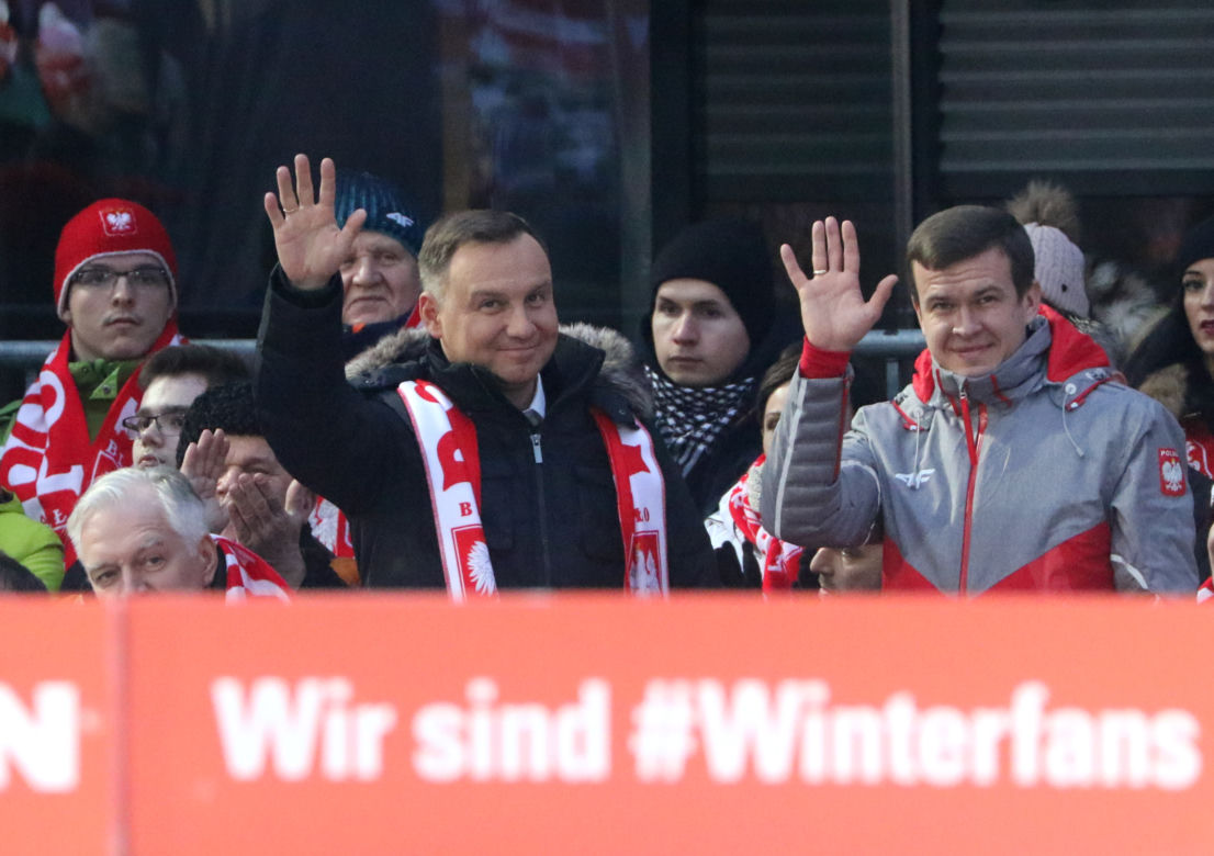 Andrzej Duda na konkursach skoków