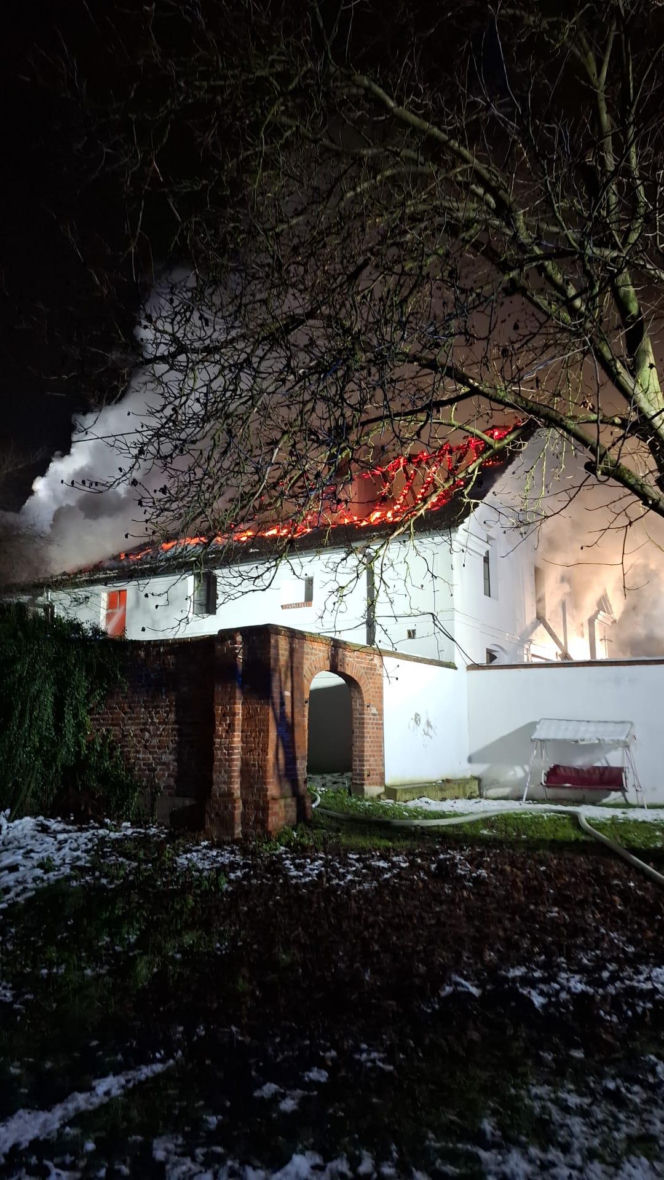 Pożar stadniny w Mosznie