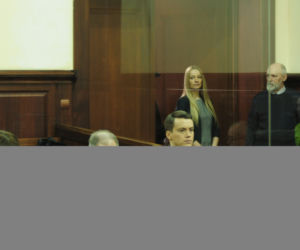 Pierwsza miłość. Natan (Krzysztof Kwiatkowski), Grażyna (Grażyna Wolszczak), Karol Weksler (Karol Strasburger), Zuber (Dominika Łakomska)