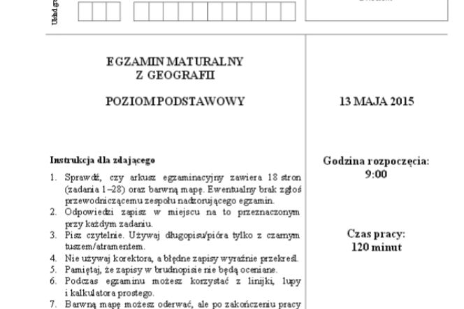 Matura geografia str 1