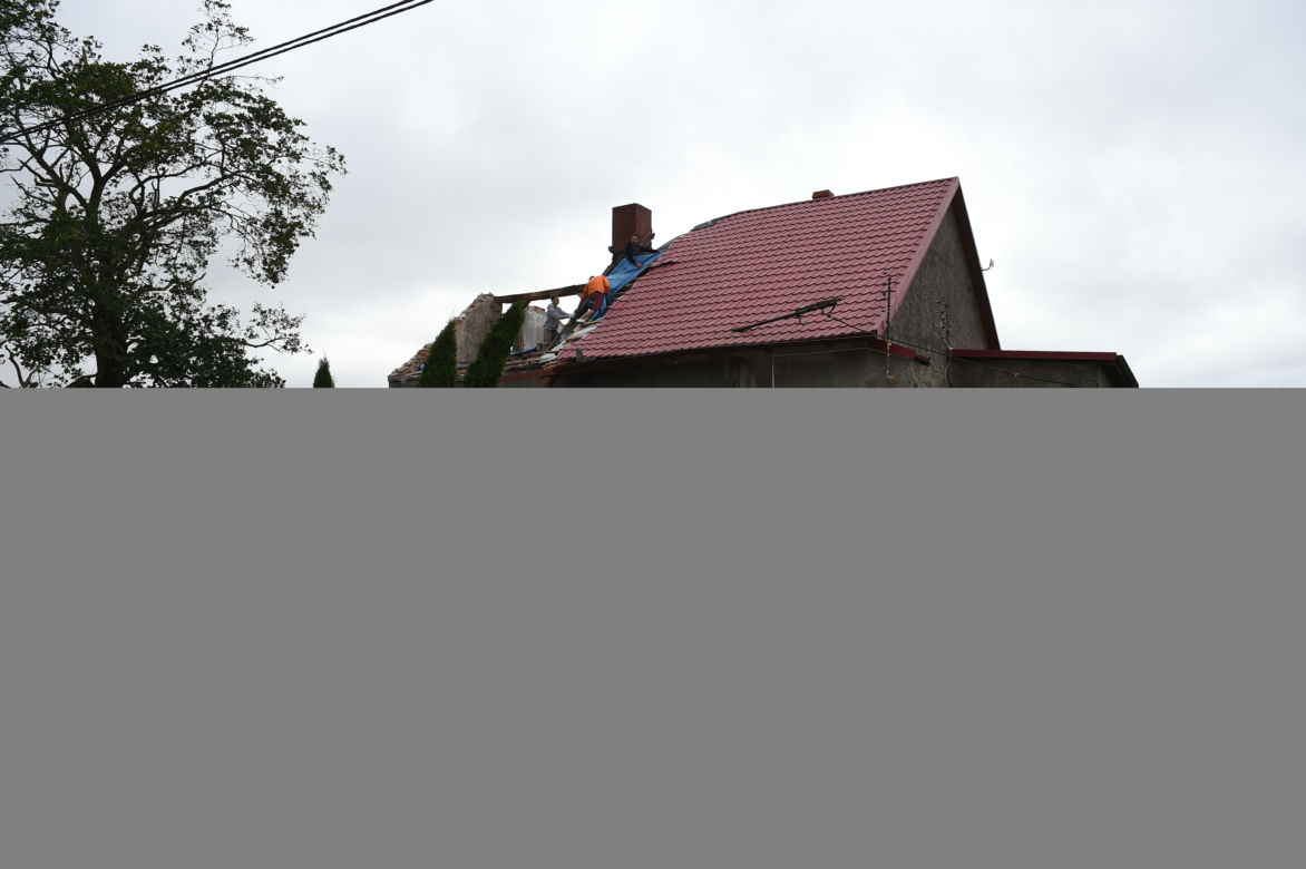 Skutki nawałnicy w okolicy Suszka