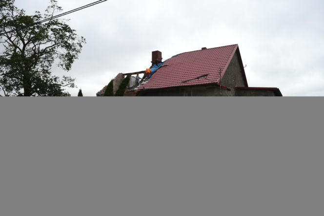 Skutki nawałnicy w okolicy Suszka