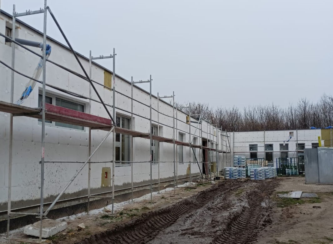 Postępy na budowie Hali Sportowej w Nowej Wsi 