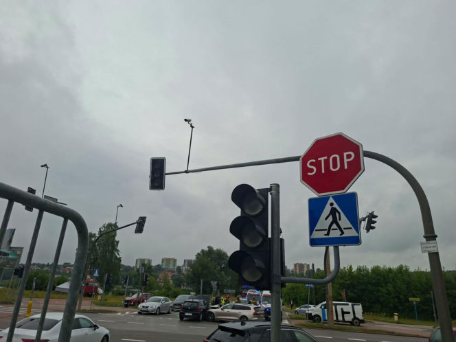 Wypadek na skrzyżowaniu w Starachowicach