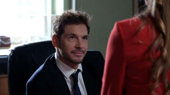 M jak miłość odc. 1929. Elżbieta Domańska (Katarzyna Dąbrowska), Marcin (Mikołaj Roznerski)