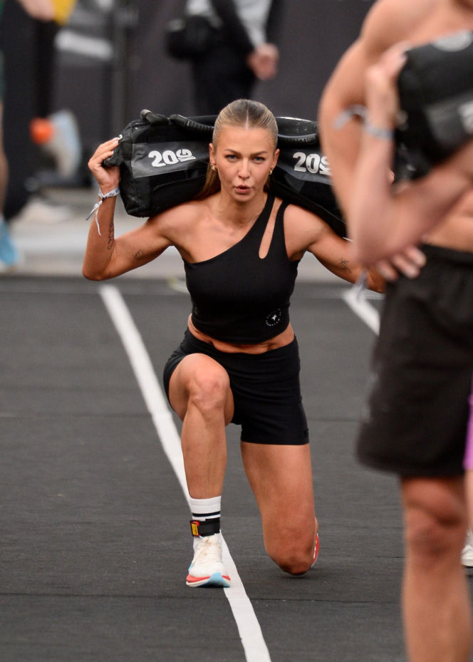 Anna Lewandowska z przystojnym Latynosem na zawodach Hyrox