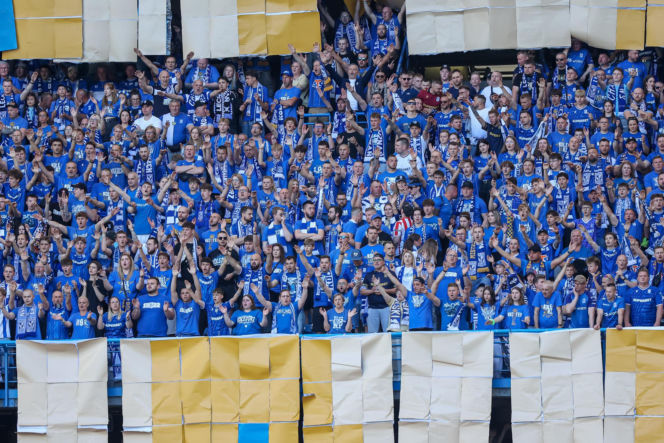 Kibice na meczu Lech Poznań - Wisła Płock