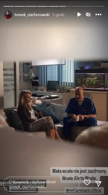 Na dobre i na złe. Rafał Konica (Robert Koszucki), Agata (Emilia Komarnicka-Klynstra)