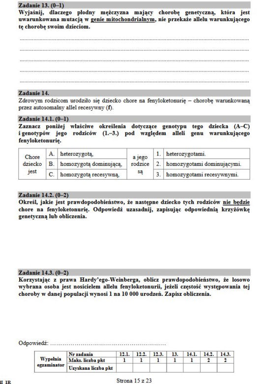 Matura 2017 biologia
