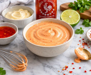 Majonez, sweet chili i sriracha. Ten sos bang bang robi furorę do kurczaka, ryżu i sałatek