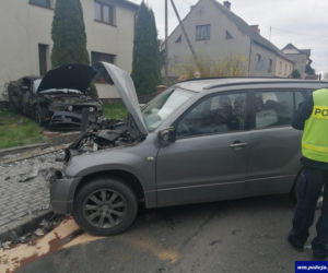 Ford Mustang zderzył się z Suzuki - wypadek w Sampławie 