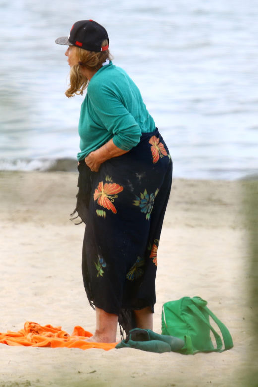 Agnieszka Fitkau-Perepeczko na plaży w Sopocie