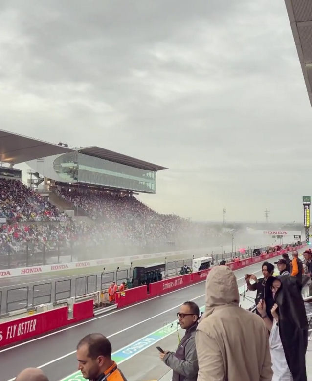 Bartosz Kurek z żoną na wyścigu F1 w Japonii