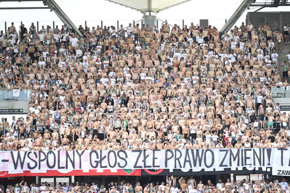 Legia Warszawa - Zagłębie Lubin: Zdjęcia kibiców