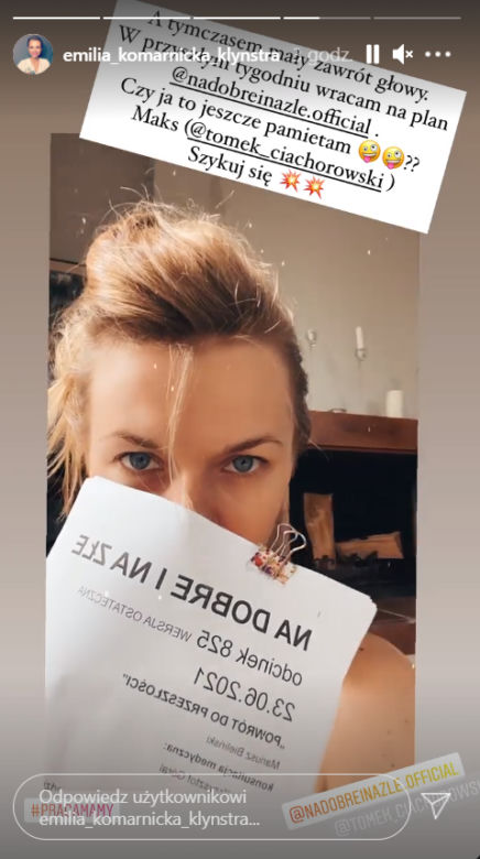Na dobre i na złe. Agata Woźnicka (Emila Komarnicka-Klynstra)