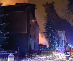 Augustów. Pożar hotelu. Znaczna część budynku spłonęła