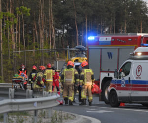 Zielonka. Wypadek motocyklisty