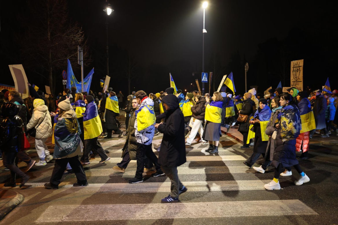 Manifestacja "Dziękujemy, Ukraino!" w Warszawie (24.02.2025)