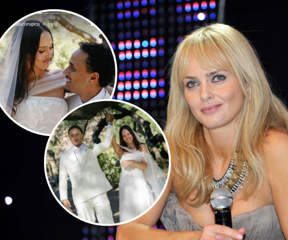 Aktorka Izabella Scorupco. Na miniaturach para młoda podczas ślubu. O ceremonii córki gwiazdy przeczytasz w Eska.