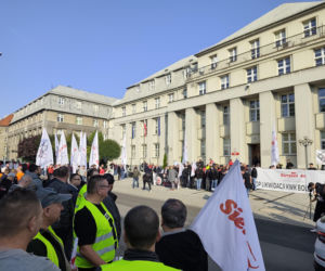 Górnicy protestują przeciw zwolnieniom