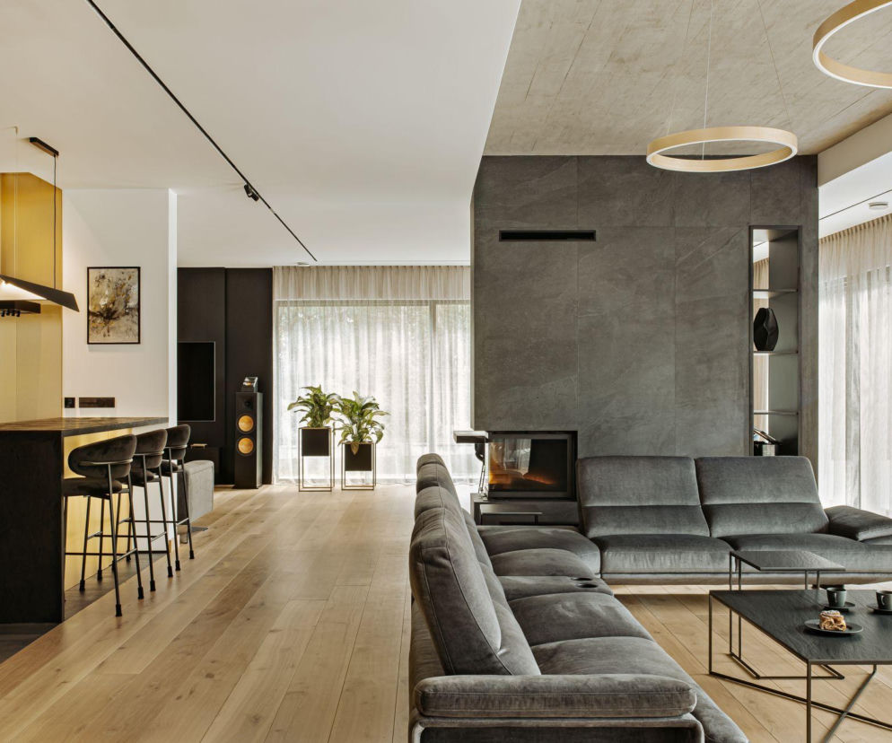 Czarny minimalizm, który zaskakuje elegancją. 450-metrowa realizacja na Śląsku 