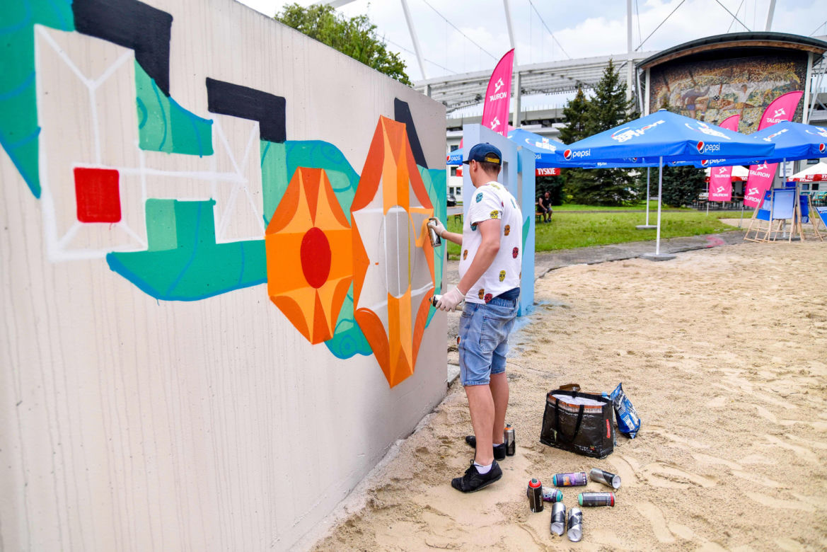 Tak wygląda sztuczna plaża przy Stadionie Śląskim. Rozkręcaliśmy tam imprezę w ramach Eska Summer City