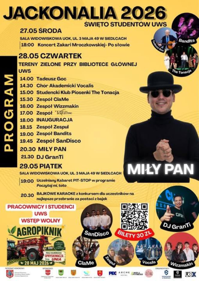 Jackonalia studentów Uniwersytetu w Siedlcach już 27-29 maja! 