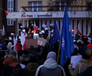 Protest pod siedzibą PiS w Szczecinie