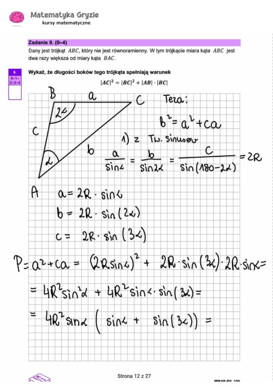 Matura 2024 - matematyka rozszerzona