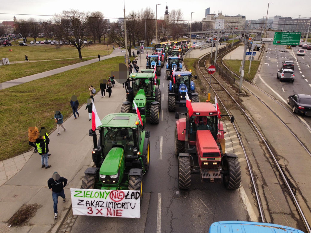 Totalny najazd na Wrocław, traktory na ulicach. Zgromadzenie rolników rozwiązane!