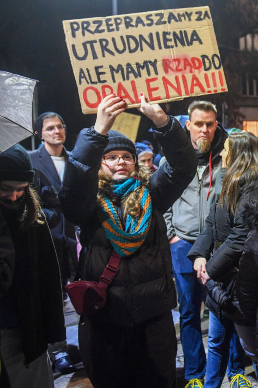 Protest pod domem Jarosława Kaczyńskiego