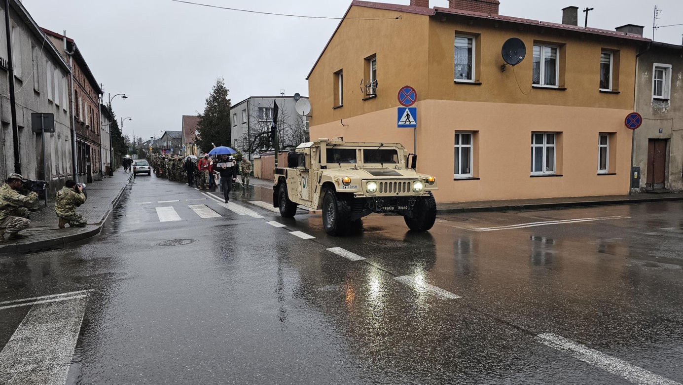 Marsz żołnierzy US ARMY w Drawsku Pomorskim 