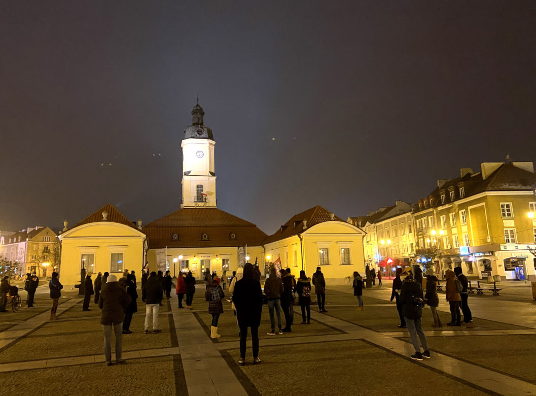 Strajk Kobiet "przeciwko brutalności policji", Białystok, 2 grudnia 2020 r.