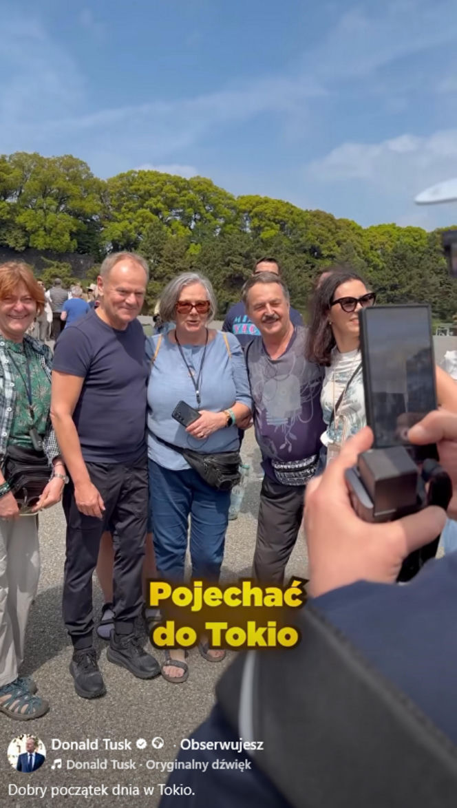 Donald Tusk biega po Tokio