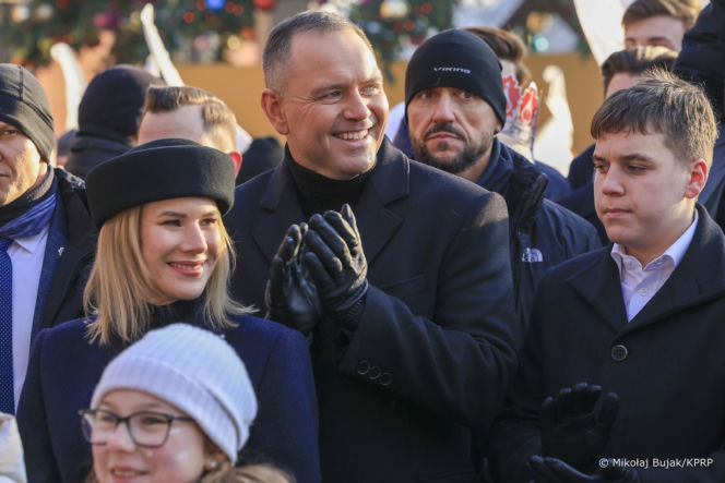 Karol i Marta Nawroccy na Orszaku Trzech Króli