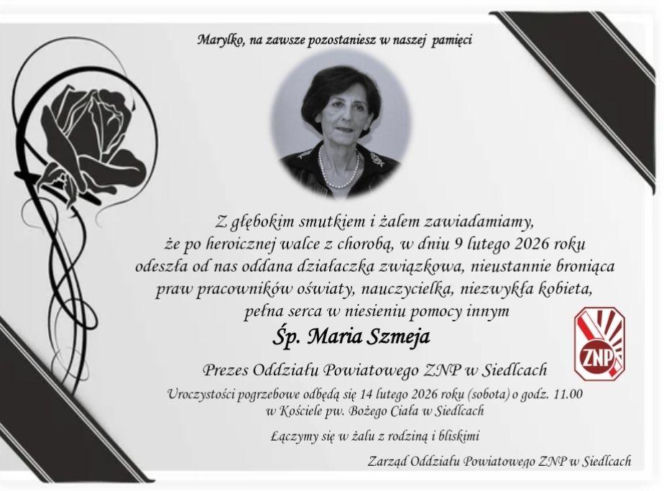 Maria Szmeja nekrolog
