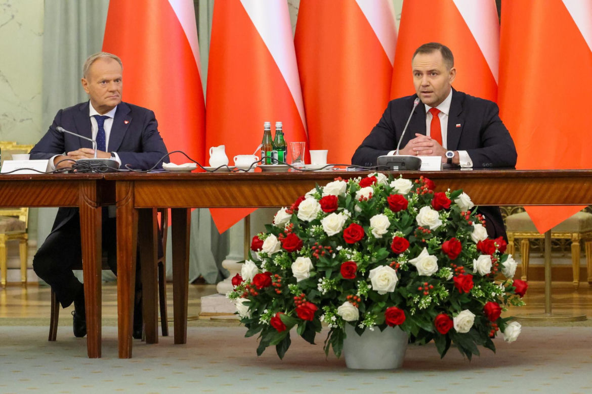 Iskrzy między Donaldem Tuskiem a Karolem Nawrockim