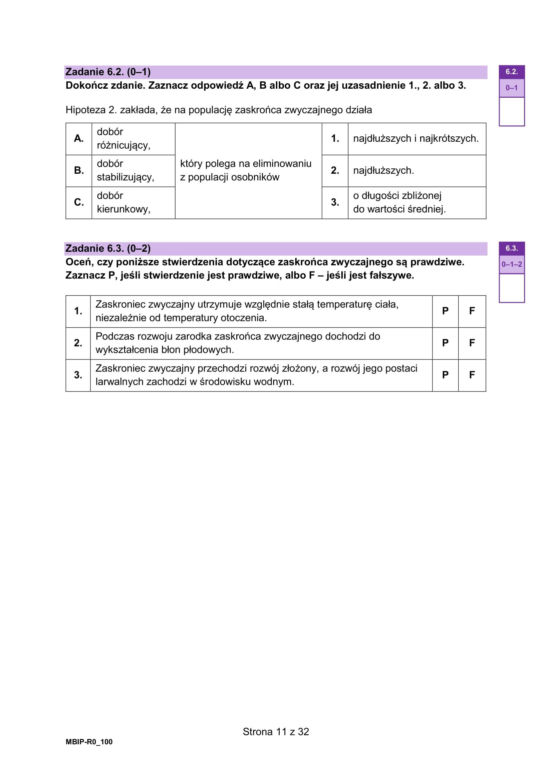 Matura 2025 - biologia