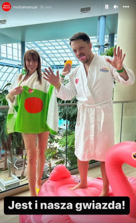 Marianna Schreiber i Michał Marszał na basenie