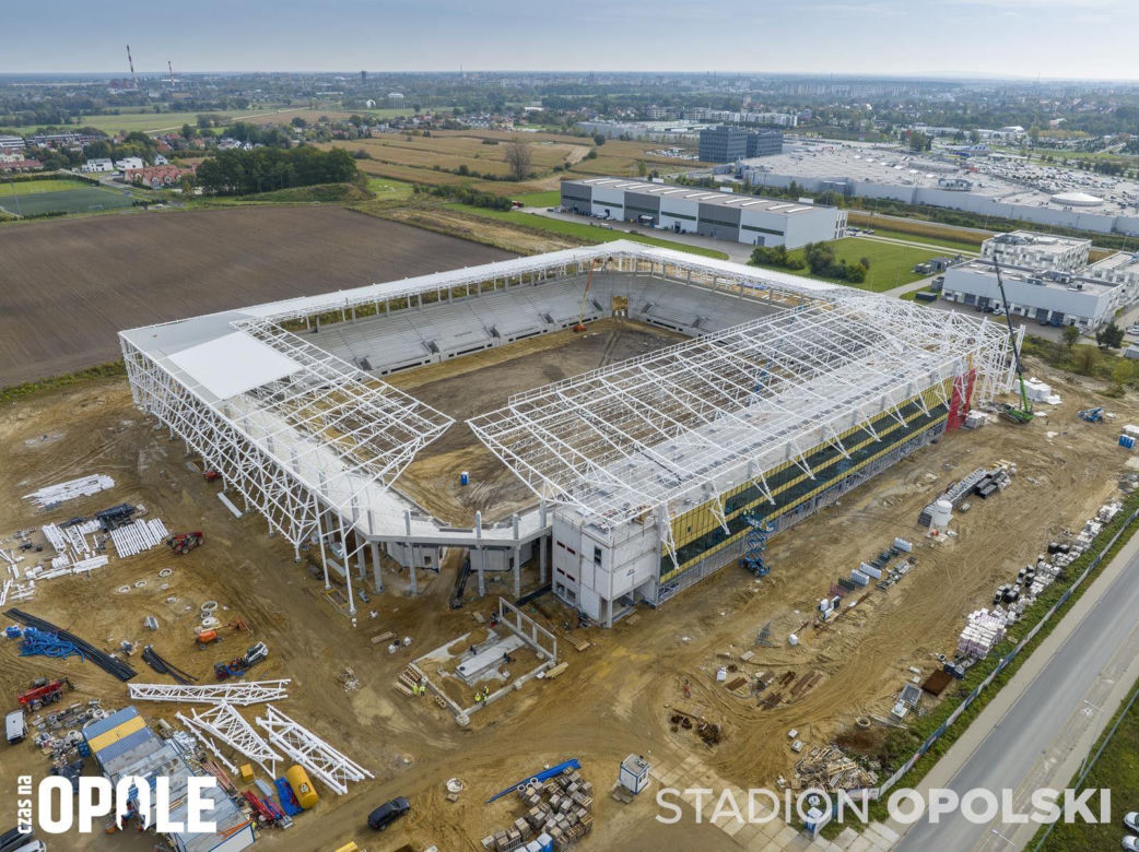 Stadion Opolski w budowie. Najnowsze zdjęcia