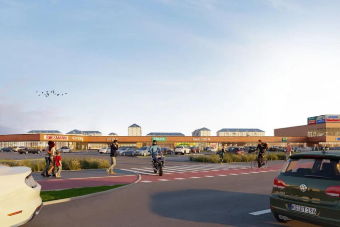 Park Handlowy RWS na granicy Szczecina i Mierzyna