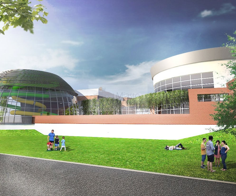 Wizualizacja rozbudowy basenu miejskiego w Szczecinku