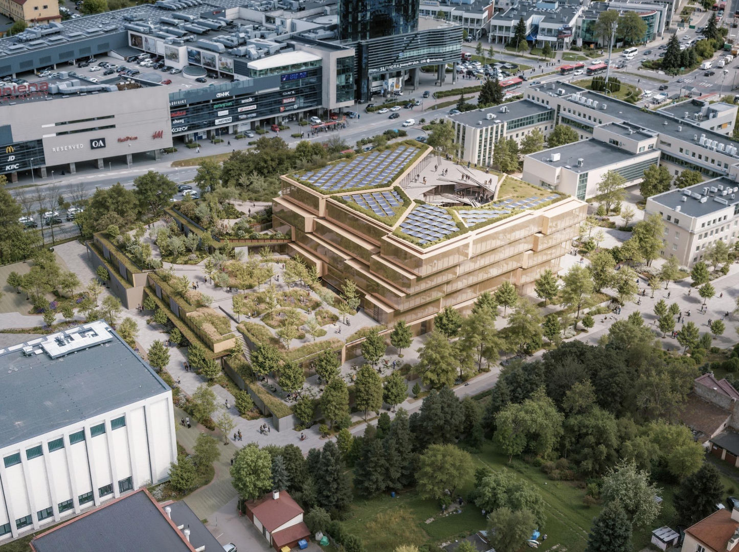 Zwycięska koncepcja Kengo Kumy i Schick Architekci w konkursie na Bibliotekę Nową w Rzeszowie