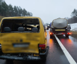 Wypadek na DK16 w Kromerowie