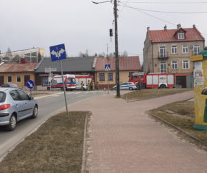 Zderzenie auta osobowego ze skuterem u zbiegu Targowej z Iłżecką