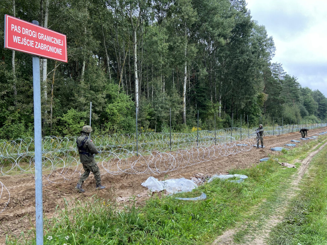 Usnarz Górny. Granica polsko-białoruska
