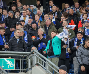 Kibice na meczu Lech Poznań - Warta Poznań